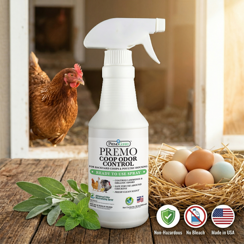 Chicken Coop Odor Control Spray 32 Oz | Neutralizes Ammonia Smell | Premo Guard