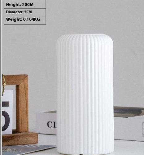 Modern Minimalist Ceramic Vase Morandi Wide Mouth Dry Desktop TV Cabinet Flower Arrangement Decoration