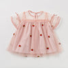 Orange Strawberry Embroidered Dream Gauze Skirt