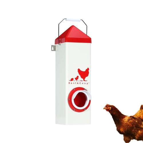 RentACoop 10lb High Rise BPA-Free Single-Port Chicken Feeder