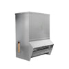 Galvanized Chicken Trough Feeder, Weatherproof Poultry Food Dispenser with Lid - 50lb