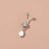 European and American foreign trade hot-selling jewelry stainless steel natural color belly button nail water drop natural shell piercing jewelry