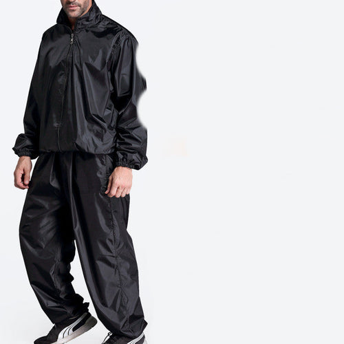 Men's Black Sweating Plus Size Exercise Suit