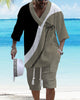 Casual Printing Suit Men's Summer Loose Short Sleeve T-shirt Shorts Set