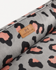 Chester & Lee | Velvet Sleeper Dog Bed Gray & Peach Leopard Print