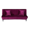 All-inclusive Silver Fox Velvet Armless Folding Sofa Bedspread