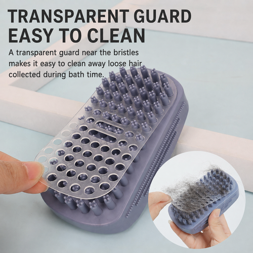 3-in-1 TPR Pet Bath Massage Brush for Dogs and Cats