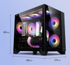 Desktop Main Case Glass All-side Permeable ESports Water Cooled White