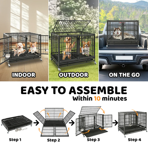 42 Stackable Dog Crate 43S+WHLP02