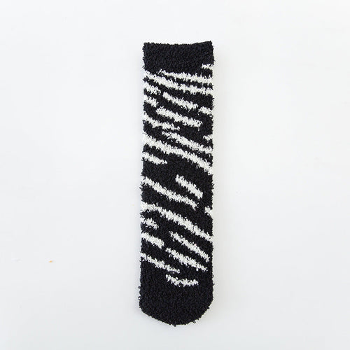 Coral Velvet Warm Sleeping Towel Socks