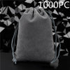 Flannel Drawstring Jewelry Solid Drawstring Pocket