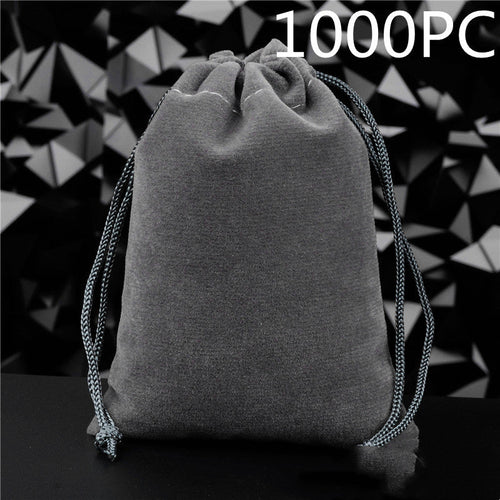 Flannel Drawstring Jewelry Solid Drawstring Pocket