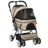 Pet Foldable Travel Carriage Stroller with Reversible Handle