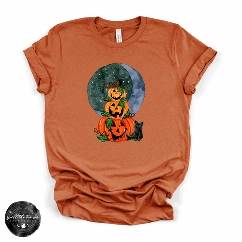 Jack O'Lantern Trio Tee | Vintage Halloween Pumpkin Graphic T-Shirt