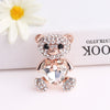 Little bear love crystal brooch female