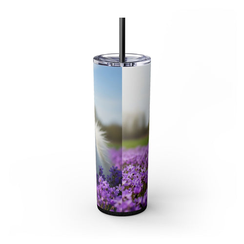 Skinny Tumbler with Straw – 20 oz Stainless Steel Cup
