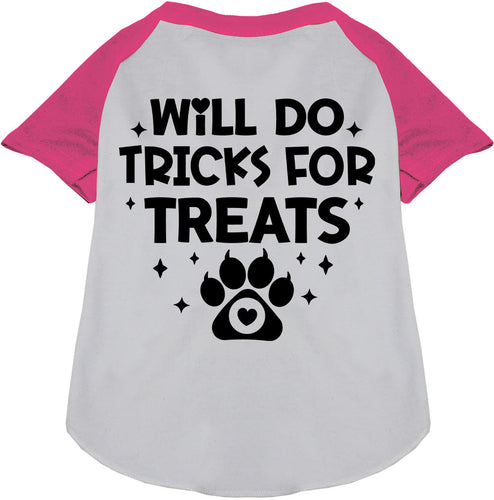 Will Do Tricks for Treats Pet Raglan Shirt