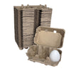 6-Egg Cartons - Natural Pulp, Flat Blank Top