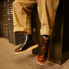 American Style Retro Leather Thick Sole Casual Boots Men's High Top