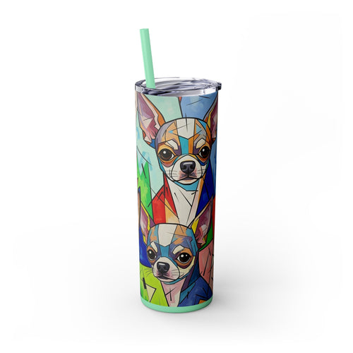 Skinny Tumbler with Straw – 20 oz Stainless Steel Cup