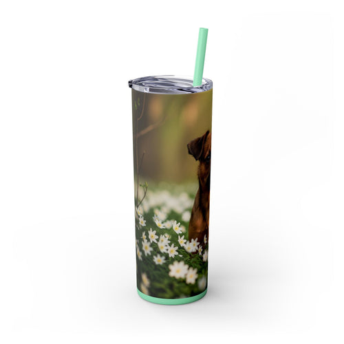 Skinny Tumbler with Straw – 20 oz Stainless Steel Cup