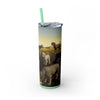 Skinny Tumbler with Straw – 20 oz Stainless Steel Cup