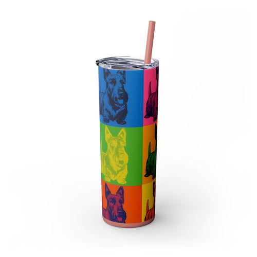 Skinny Tumbler with Straw – 20 oz Stainless Steel Cup