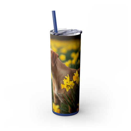 Skinny Tumbler with Straw – 20 oz Stainless Steel Cup