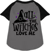 All the Witches Love Me! Pet Raglan Shirt
