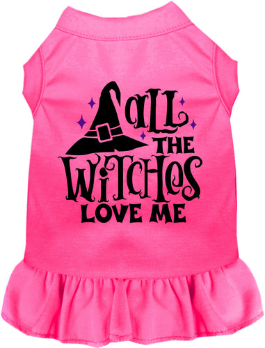 All the Witches Love Me Halloween Pet Dress