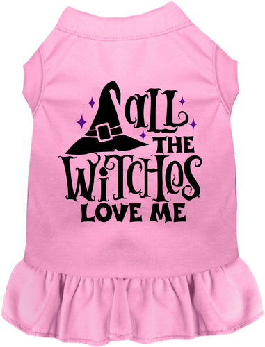 All the Witches Love Me Halloween Pet Dress