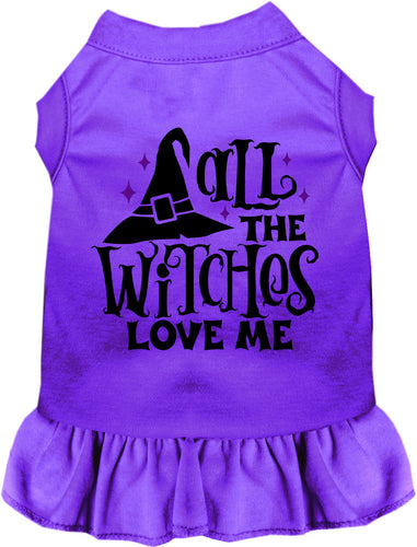 All the Witches Love Me Halloween Pet Dress