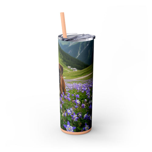 Skinny Tumbler with Straw – 20 oz Stainless Steel Cup