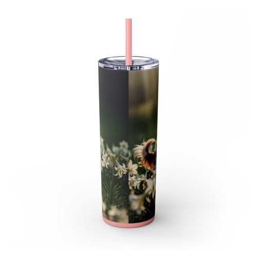 Skinny Tumbler with Straw – 20 oz Stainless Steel Cup
