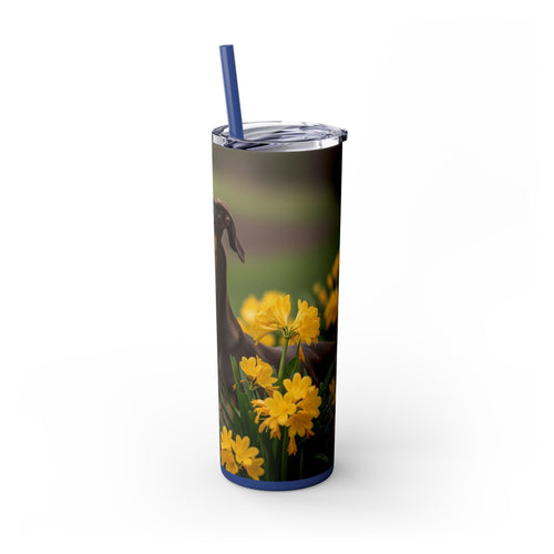 Skinny Tumbler with Straw – 20 oz Stainless Steel Cup