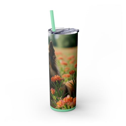 Skinny Tumbler with Straw – 20 oz Stainless Steel Cup