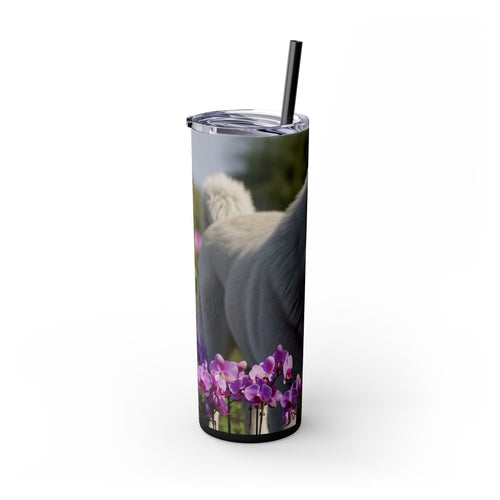 Skinny Tumbler with Straw – 20 oz Stainless Steel Cup