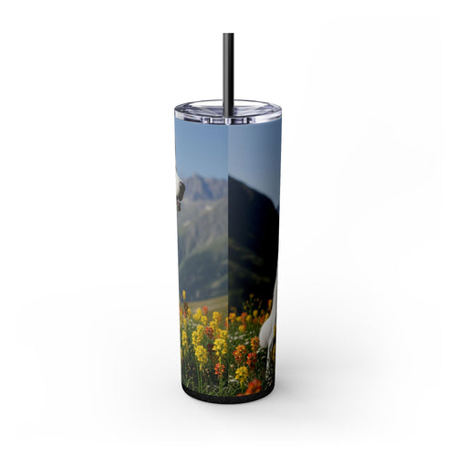 Skinny Tumbler with Straw – 20 oz Stainless Steel Cup