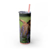 Skinny Tumbler with Straw – 20 oz Stainless Steel Cup