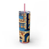 Skinny Tumbler with Straw – 20 oz Stainless Steel Cup