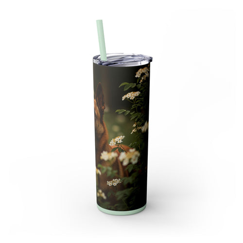 Skinny Tumbler with Straw – 20 oz Stainless Steel Cup