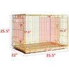 24-42 Collapsible Copper Gold Dog Crate GLD24-42