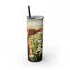 Skinny Tumbler with Straw – 20 oz Stainless Steel Cup