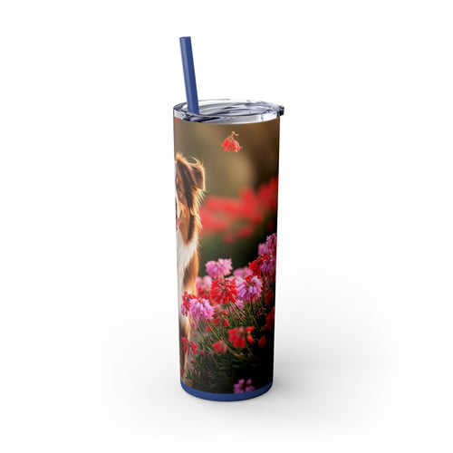 Skinny Tumbler with Straw – 20 oz Stainless Steel Cup