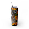 Skinny Tumbler with Straw – 20 oz Stainless Steel Cup
