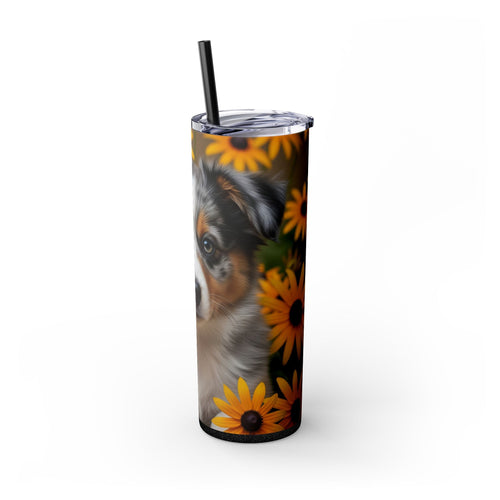 Skinny Tumbler with Straw – 20 oz Stainless Steel Cup