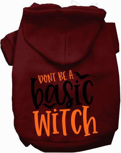 Don't Be a Basic Witch Halloween Pet Hoodie