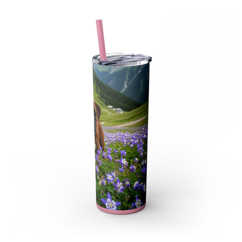 Skinny Tumbler with Straw – 20 oz Stainless Steel Cup