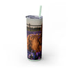Skinny Tumbler with Straw – 20 oz Stainless Steel Cup