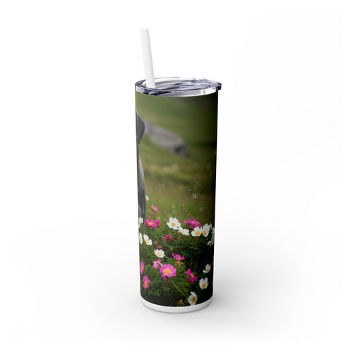 Skinny Tumbler with Straw – 20 oz Stainless Steel Cup